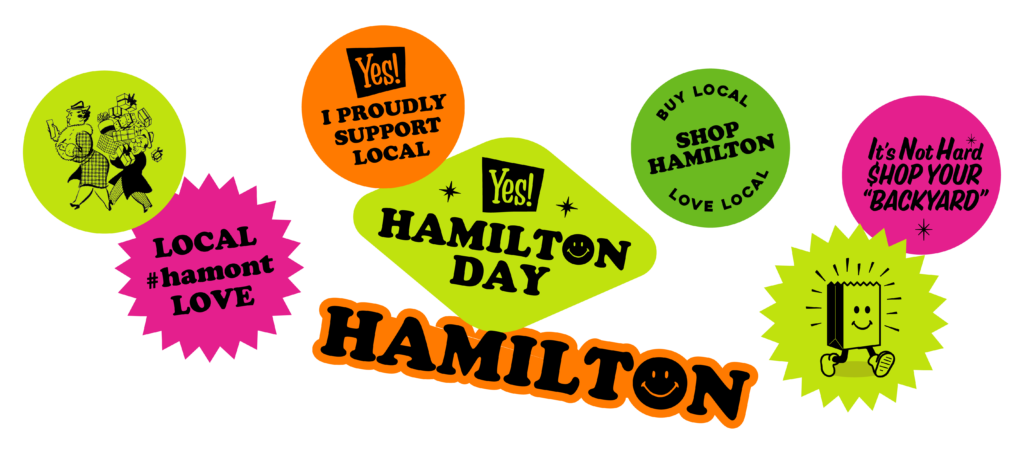 Hamilton Day tickers in various colours, shapes and sizes