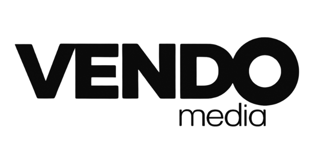 Vendo media logo in black