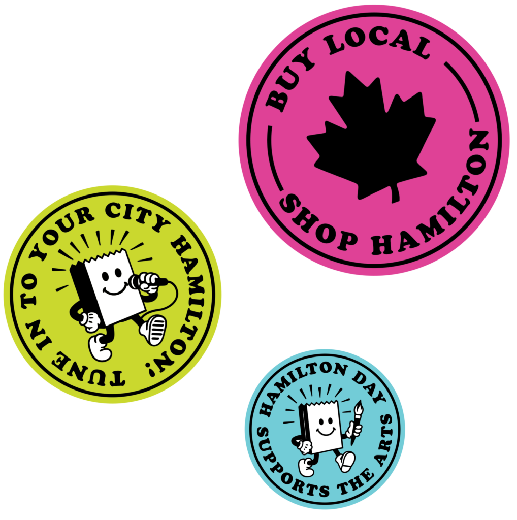 Cluster of Hamilton Day badges